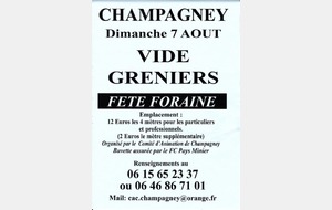 Vide greniers à Champagney