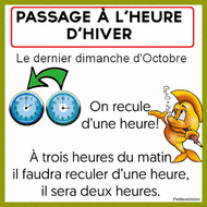 PENSEZ AU CHANGEMENT D'HEURE...