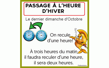 PENSEZ AU CHANGEMENT D'HEURE...