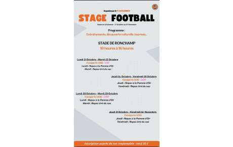 LES STAGES DU FC PAYS MINIER...