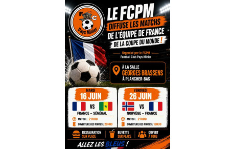 DIFFUSION DES MATCHES DE L'EQUIPE DE FRANCE...